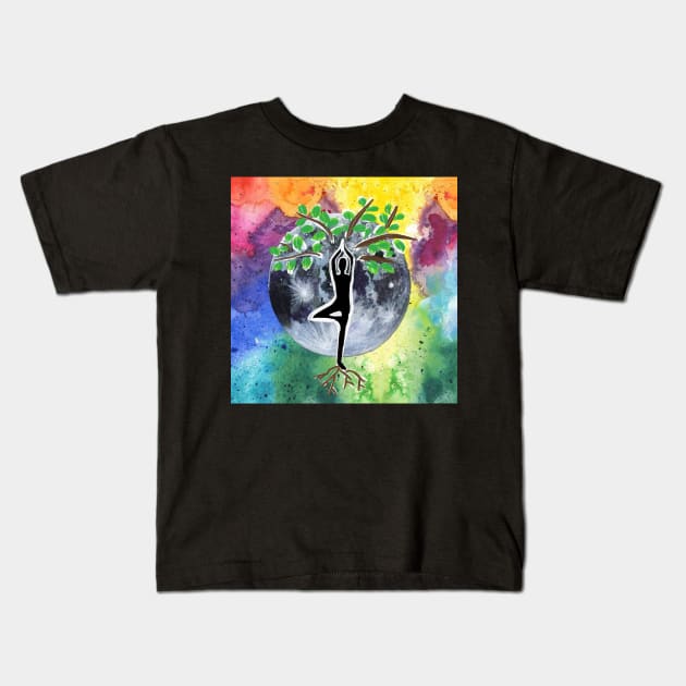 Yoga Kids T-Shirt by Art by Ergate